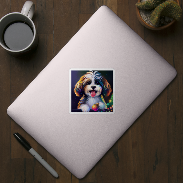 Cute Havanese Drawing by Play Zoo